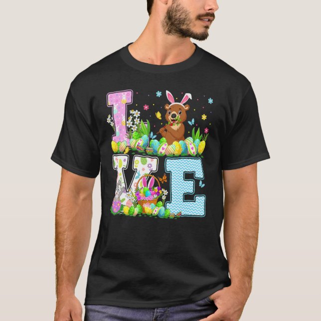 Camiseta Bear Easter Egt Hunt Love Bear Easter Sunday (Anverso)