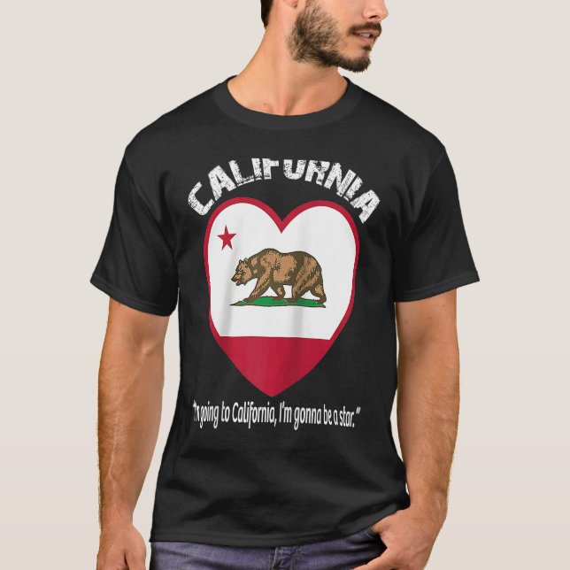 Camiseta Bear Flag of California Grizzly bear California re (Anverso)
