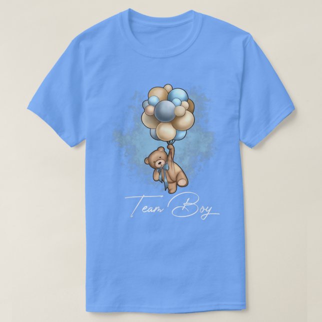Camiseta Bear globos Team Boy Team Chica Baby Gender Revea (Diseño del anverso)