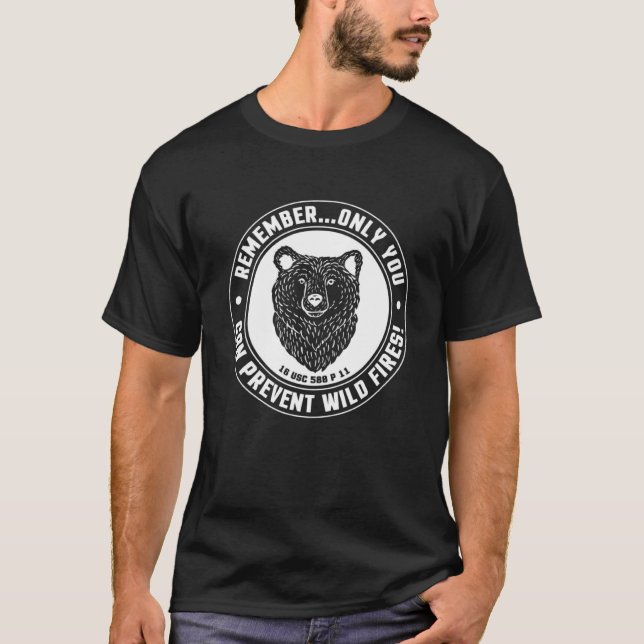 Camiseta Bear Grizzly Remember Only You Can Prevent Wild Fi (Anverso)