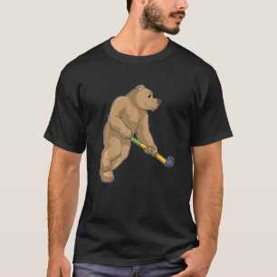 Camiseta Bear Hockey Hockey Stick Deportes