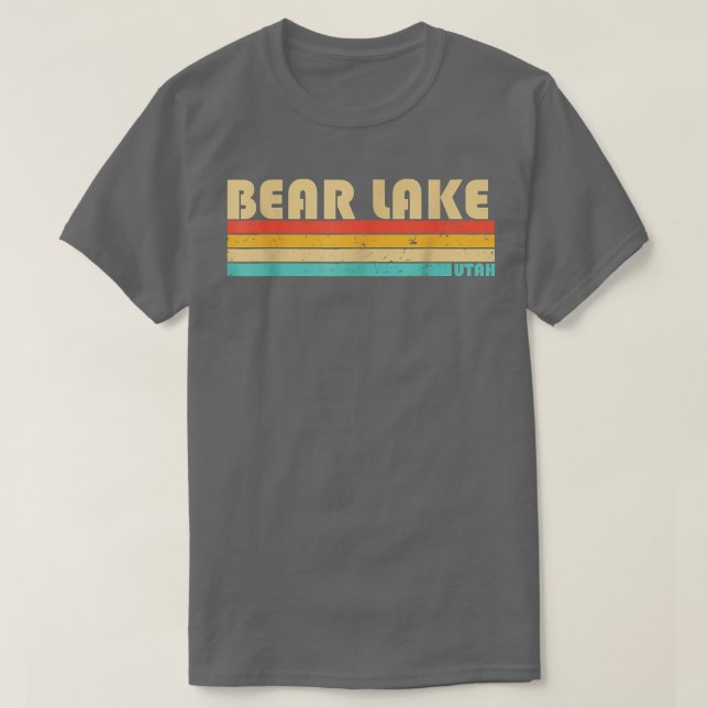 Camiseta BEAR LAKE UTAH Funny Fishing Camping Summer  (Diseño del anverso)