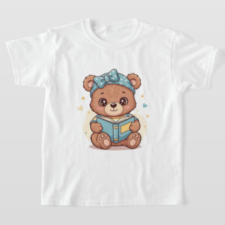 Camiseta Bear leyendo un libro
