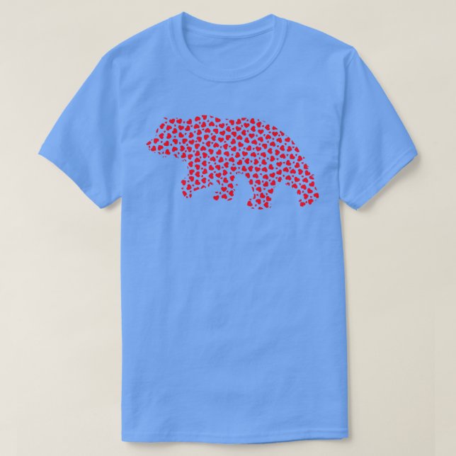 Camiseta Bear Lover Funny Hearts Love Bear El día de San Va (Diseño del anverso)