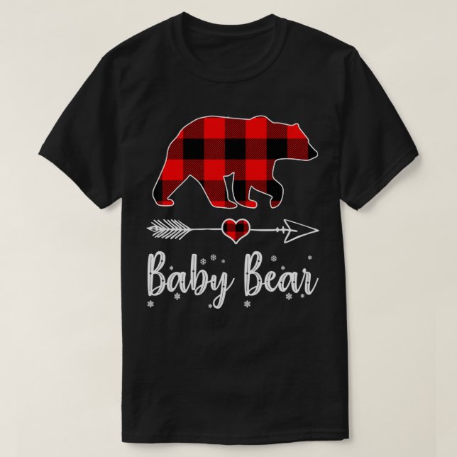 Camiseta Bear Navidades rojos de plástico Pajama Regalo fam (Diseño del anverso)