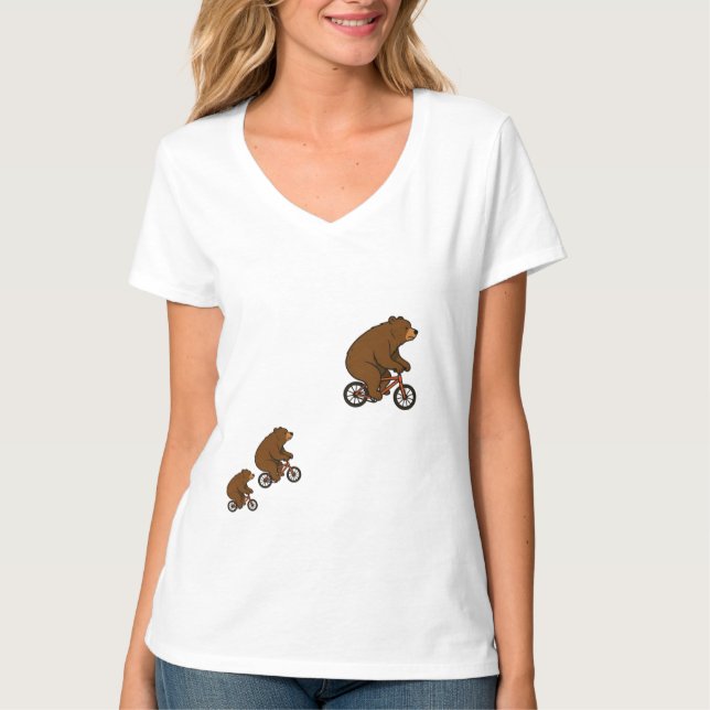 Camiseta Bear on a Bike – Wild Ride Vibes (Anverso)