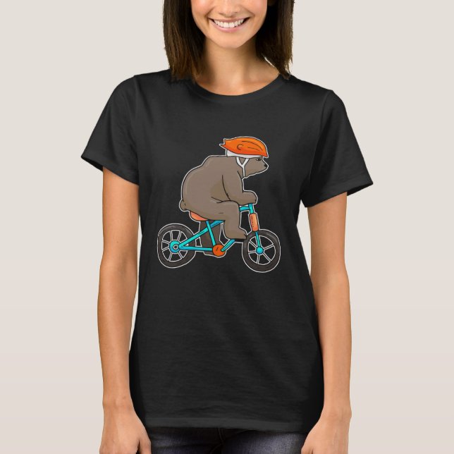 Camiseta Bear On Bike Bicycle Cycling Bear (Anverso)
