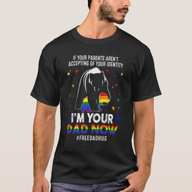 Camiseta Bear Papa Free Dad Abraza El Orgullo Transgénero G (Anverso)