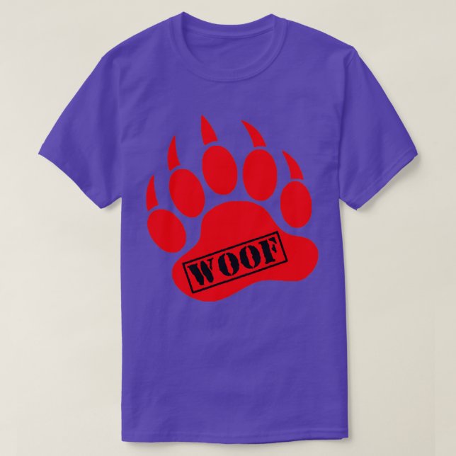 Camiseta Bear Paw Woof (Diseño del anverso)