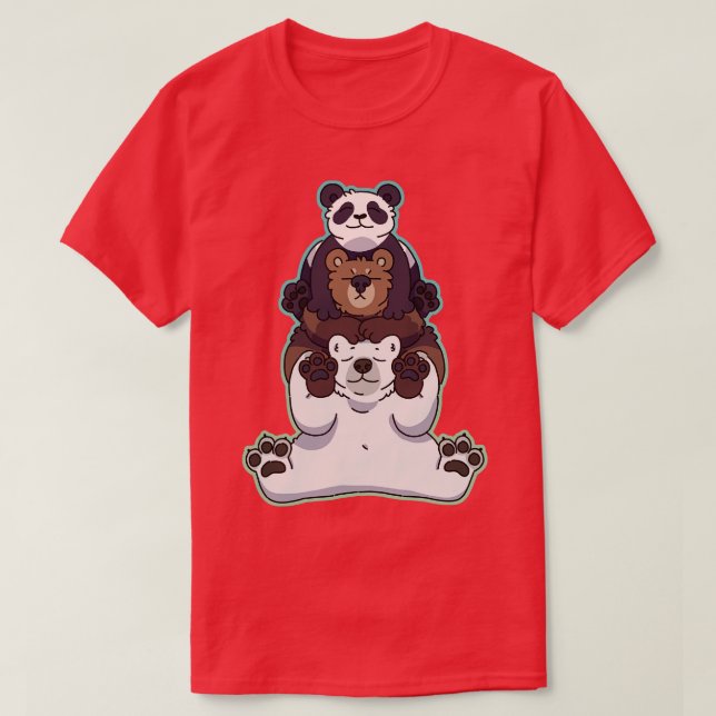 Camiseta Bear Pile (Diseño del anverso)