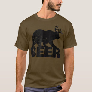 Camiseta Bear plus Deer es igual a cerveza Graciosa bebida