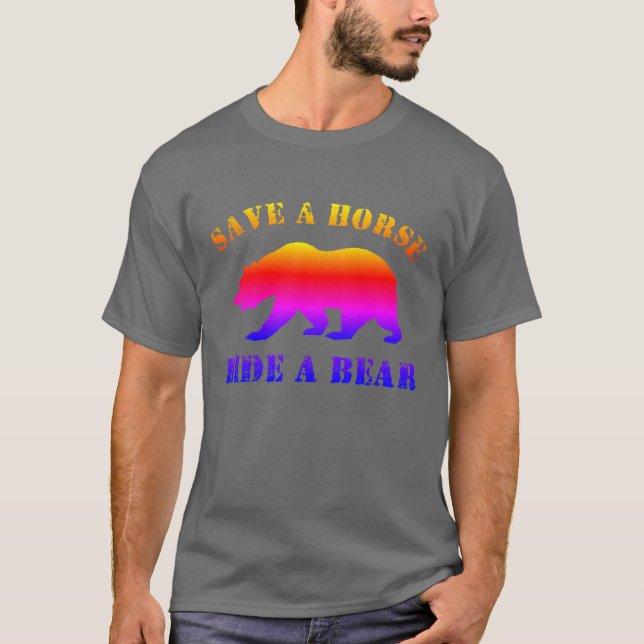 Camiseta Bear Pride Save A Horse Ride a Bear (Anverso)