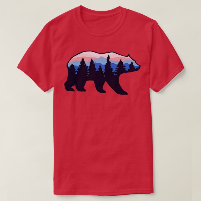 Camiseta Bear Roaming Forrest (Diseño del anverso)