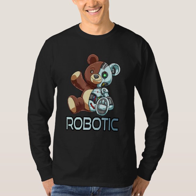 Camiseta Bear Robot Robotic Cudddling Cyborg (Anverso)