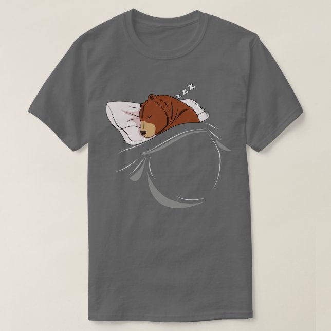 Camiseta Bear Sleeping Animal Nap Napping Slumber (Diseño del anverso)