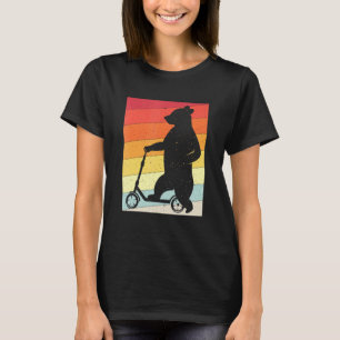 Camiseta Bear Stunt Kick Scooter Kick Scooter Skoter Retro
