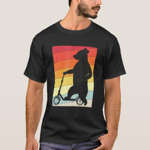 Camiseta Bear Stunt Kick Scooter Kick Scooter Skoter Retro