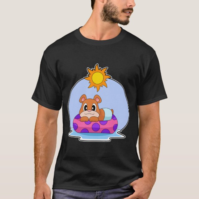 Camiseta Bear Swimming Inflatable float Summer (Anverso)