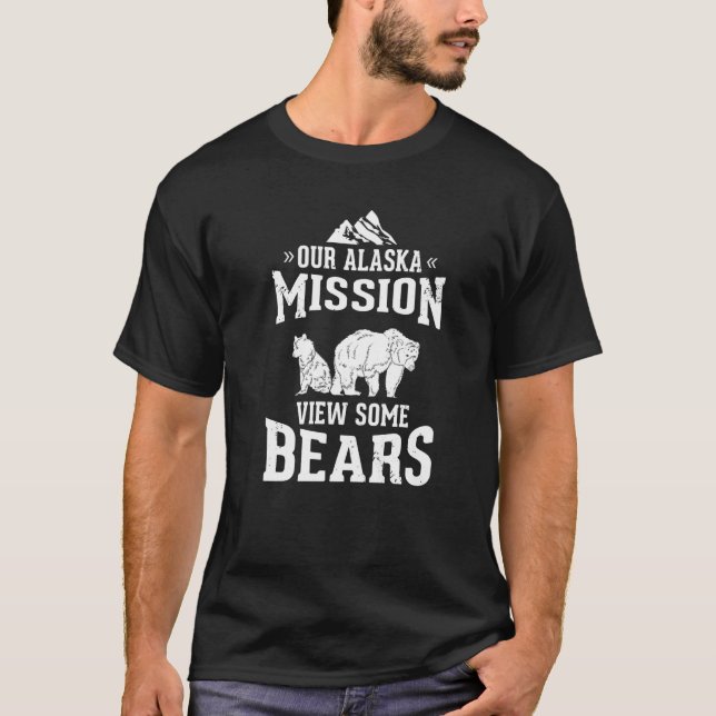 Camiseta Bear Viewing at Alaska Cruise Alaska Expedition Be (Anverso)