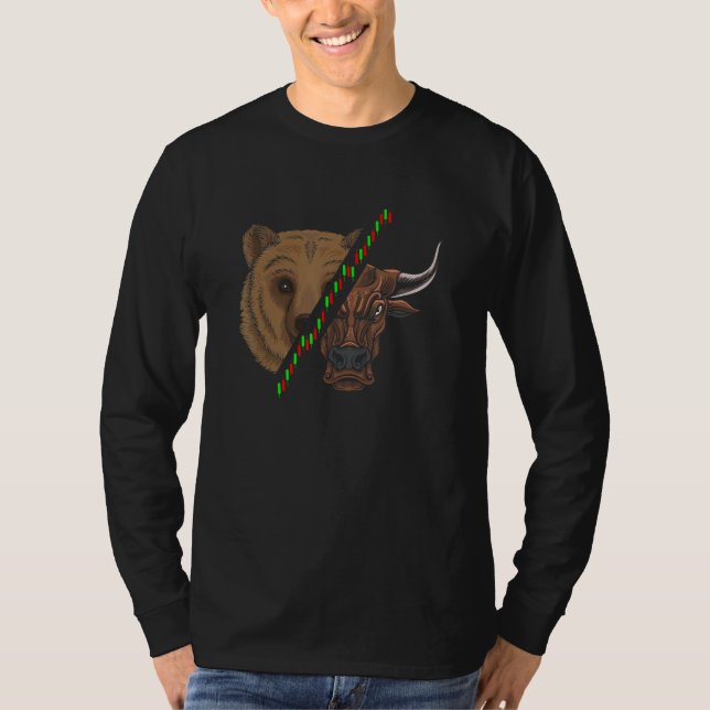 Camiseta Bear Vs. Criptodivisa De Análisis De Gráfico Cript (Anverso)