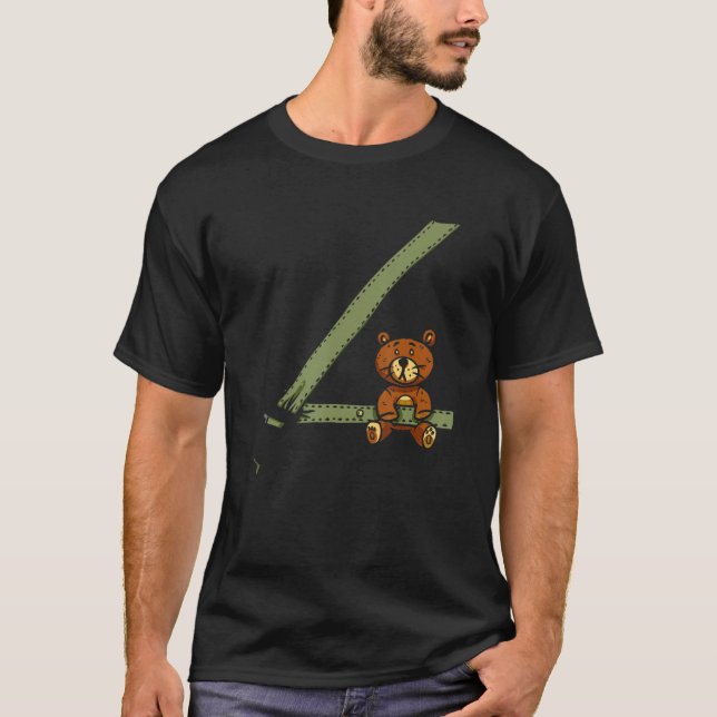 Camiseta Bear Wearing Seat Belt Safety Kids Children (Anverso)