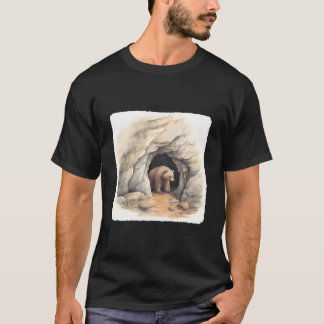Camiseta Bear With A Hibernation Cave Animal Winter Shelter