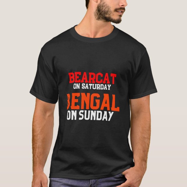 Camiseta Bearcat On Saturday Bengal On Sunday (Anverso)