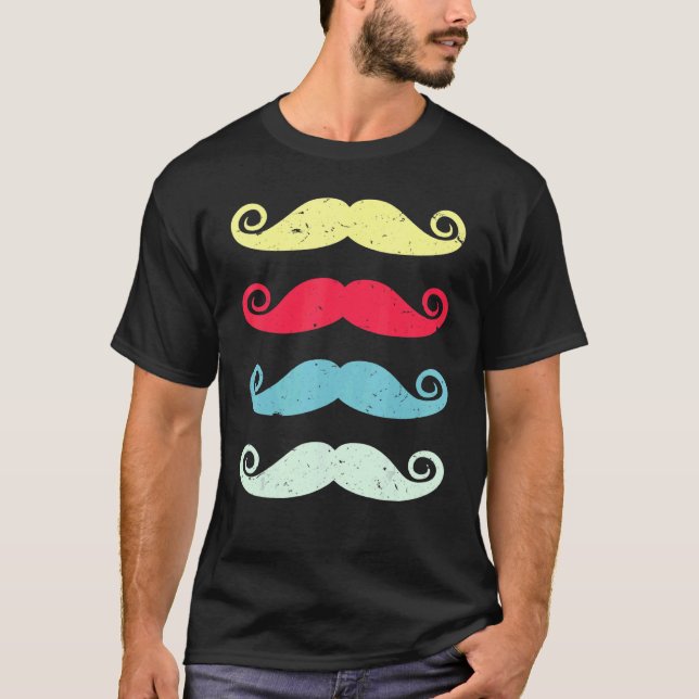 Camiseta Beard 90s Mustache (Anverso)