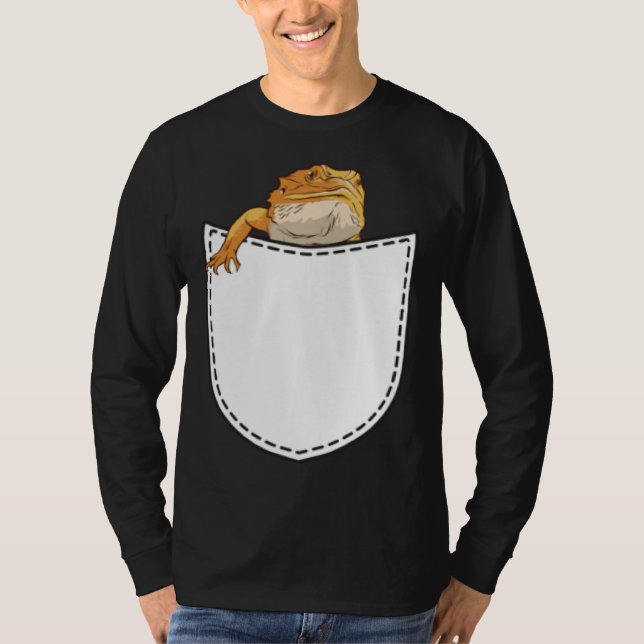Camiseta Beard Dragon in Artificial Chest Pocket Reptile Li (Anverso)