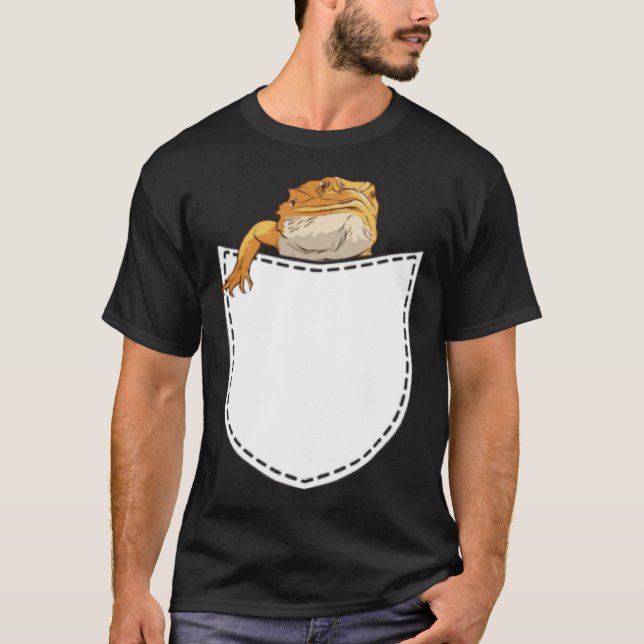 Camiseta Beard Dragon in Artificial Chest Pocket Reptile Li (Anverso)