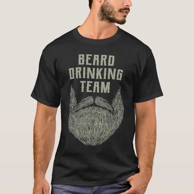 Camiseta Beard Drinking Team  Beer  Humor Drinker (Anverso)
