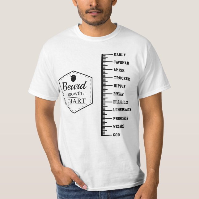 Camiseta Beard Growth Chart (Anverso)