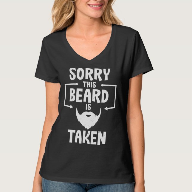 Camiseta BEARD IS TAKEN  Men  Cool Bearded Hair (Anverso)