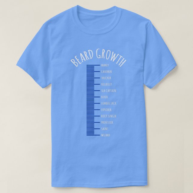 Camiseta Beard LoverBeard ChartBeard Growth 2 (Diseño del anverso)