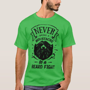 Camiseta Beard Lovers Gift Nunca traer bigote