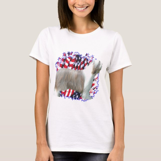 Camiseta Bearded Collie Patriot (Anverso)