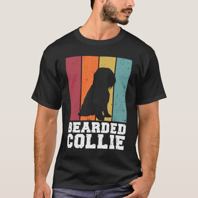 Camiseta Bearded Collie Vintage  1 (Anverso)