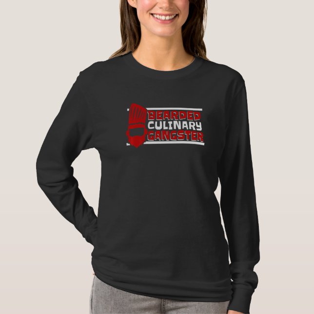 Camiseta Bearded Culinary Gangster Chef De Cuisine Chef   (Anverso)