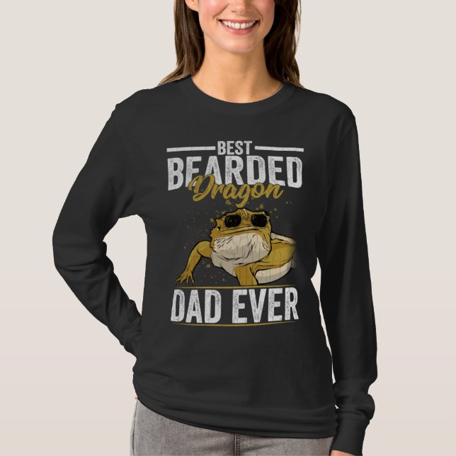 Camiseta Bearded Dragon Dad  Reptiles  Pet Reptile Graphic  (Anverso)