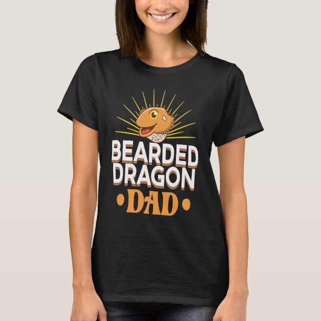 Camiseta Bearded Dragon  Dad Reptiles Pet Reptile Owner Gra (Anverso)