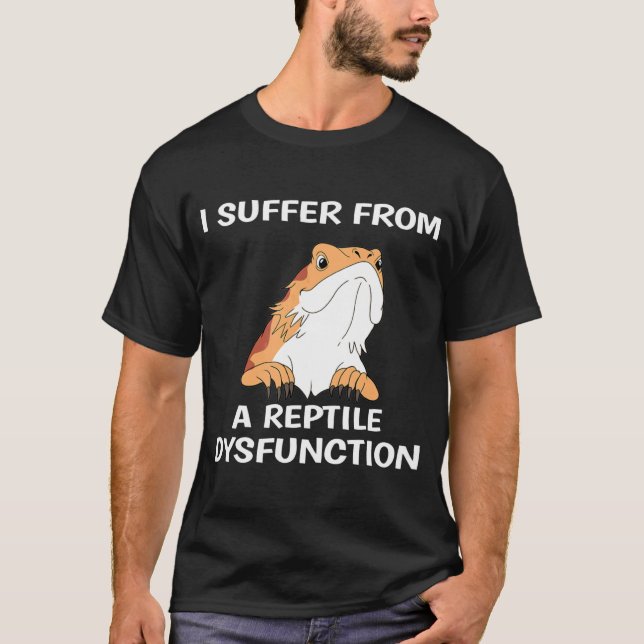 Camiseta Bearded Dragon Design Reptile Dysfunction Print (Anverso)