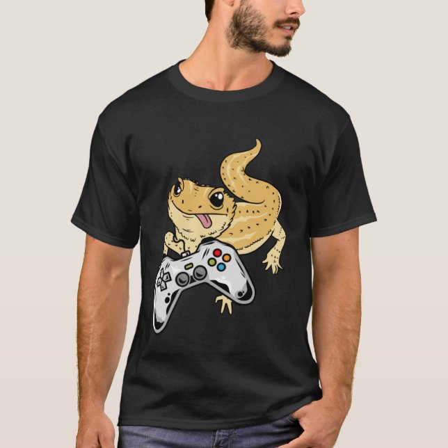 Camiseta Bearded Dragon Gamer Video Games Lizard Reptile Ga (Anverso)