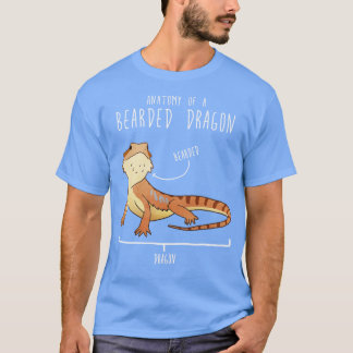 Camiseta Bearded Dragon Lizard Reptile Anatomía