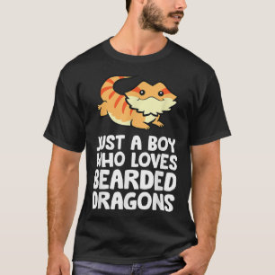 Camiseta Bearded Dragon Lizard Sólo un chico que ama la bar