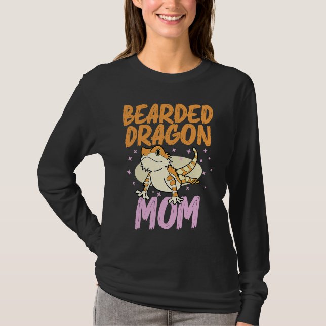 Camiseta Bearded Dragon  Mom Reptiles Pet Reptile Owner Gra (Anverso)