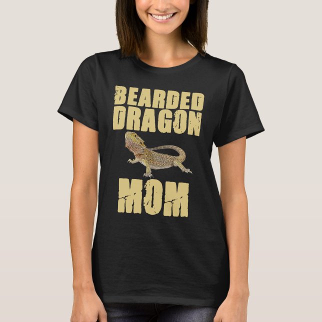 Camiseta Bearded Dragon  Mom Reptiles Pet Reptile Owner Gra (Anverso)