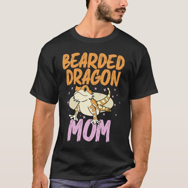 Camiseta Bearded Dragon  Mom Reptiles Pet Reptile Owner Gra (Anverso)