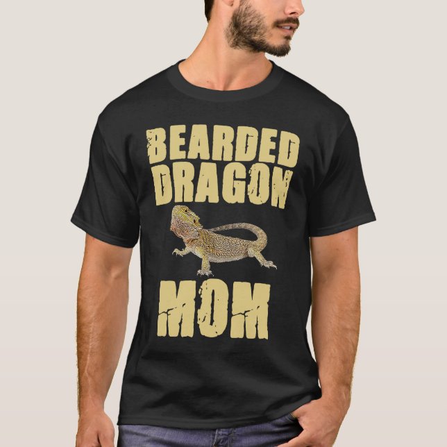 Camiseta Bearded Dragon  Mom Reptiles Pet Reptile Owner Gra (Anverso)