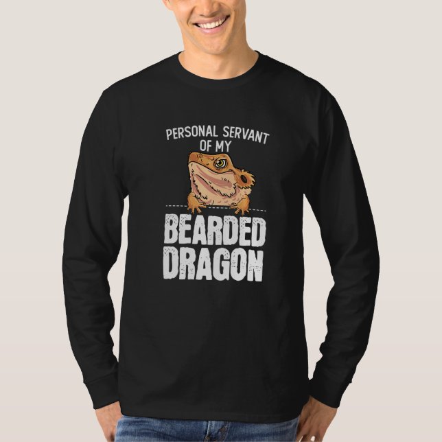 Camiseta Bearded Dragon Personal Sirviente De Mi DRA Con Ca (Anverso)