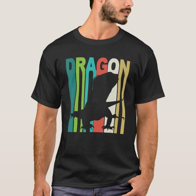 Camiseta Bearded Dragon Retro Vintage Design (Anverso)
